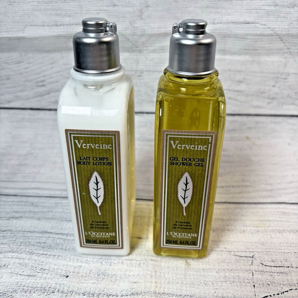 L'OCCITANE Verveine Verbena Shower Gel & Body Lotion Set 8.4 fl oz Each NEW